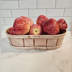 Majolica Basket of Apples
